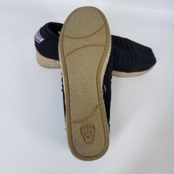 Bobs from Skechers Black Slip On Espadrille Platform Shoes Size 8 - Picture 12 of 15